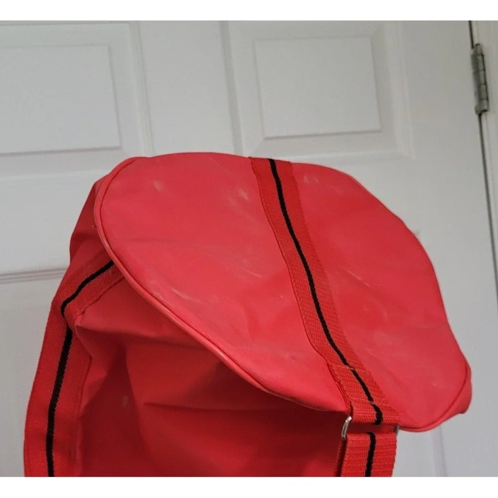 Vintage BLOOMIE'S Bloomingdales Red Duffle Carry Drawstring‎ Laundry Bag